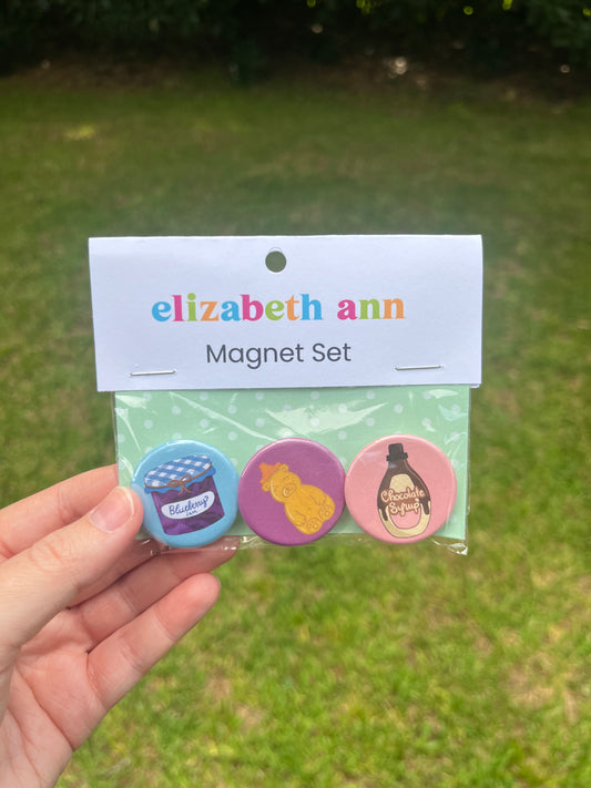 3 Piece Sweet Toppings Magnet Pack
