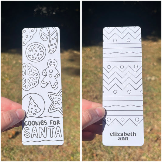 Color your own Christmas Bookmark