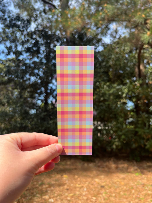 Spring Plaid Bookmark