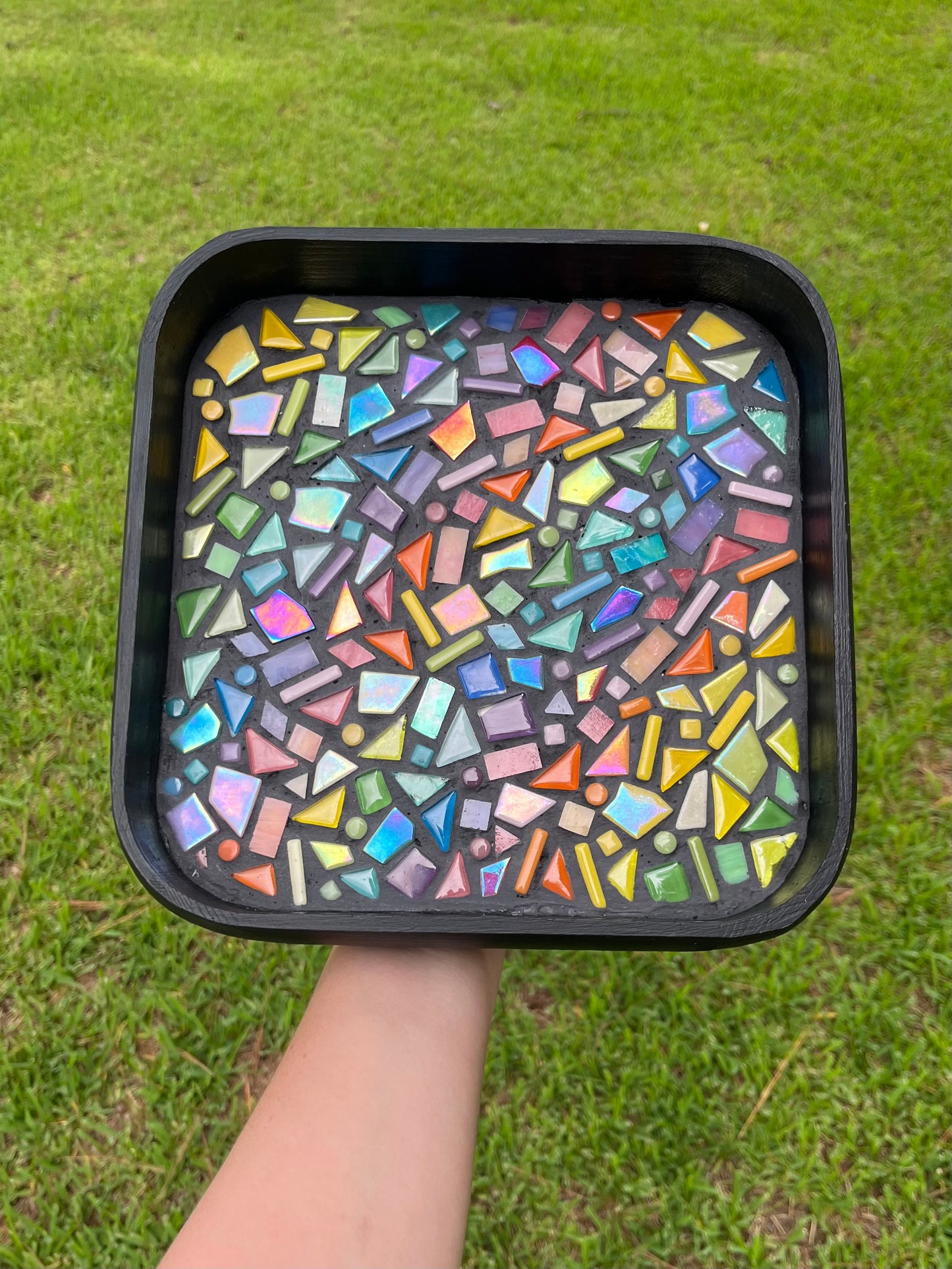 Rainbow Gradient Mosaic Tray