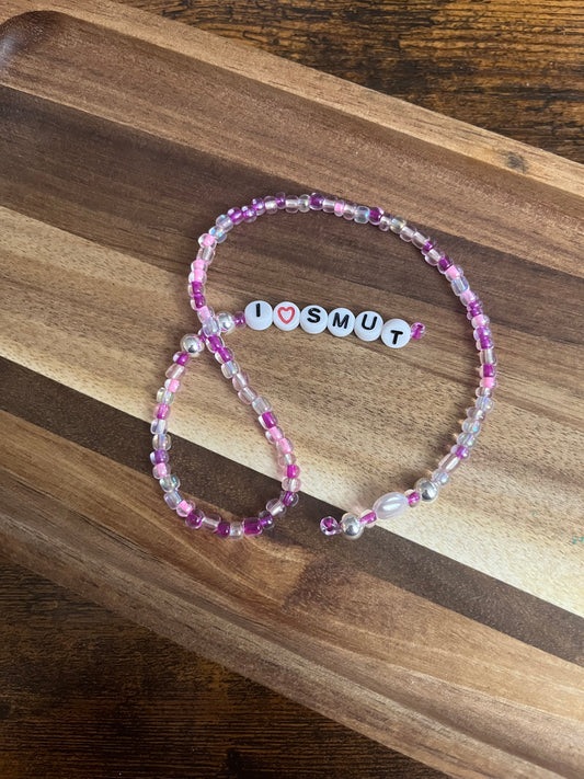 I <3 Smut Beaded String Bookmark