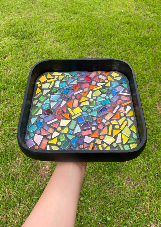 Rainbow Gradient Mosaic Tray