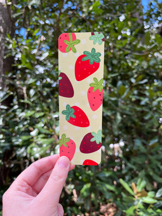 Strawberry & Polka Dot Bookmark