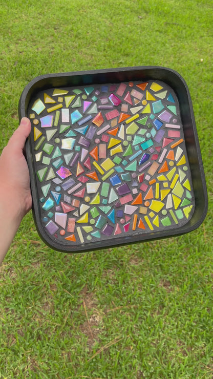 Rainbow Gradient Mosaic Tray