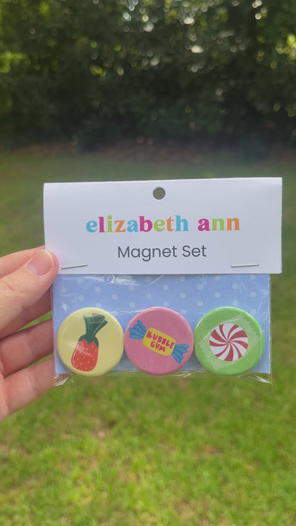 3 Piece Hard Candy Magnet Pack